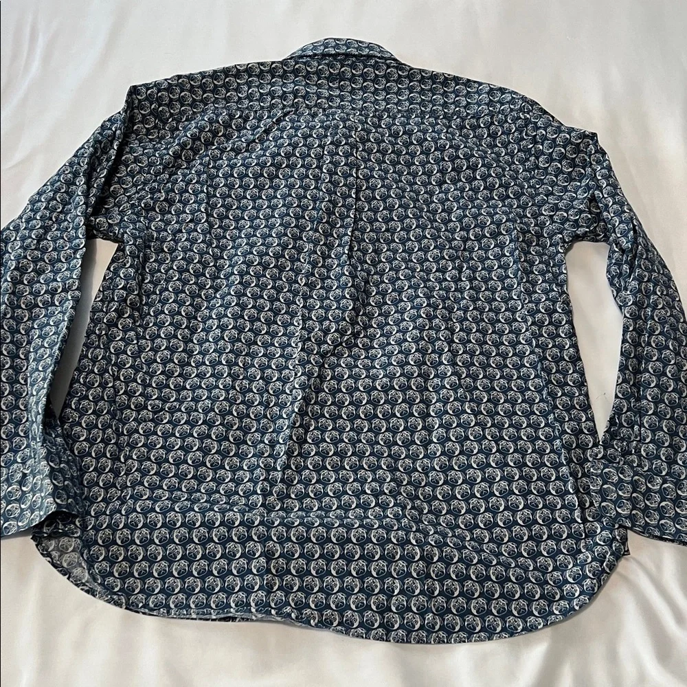Tyler Boe 100% Cotton Pug Print Button Down Shirt - Picture 2 of 5